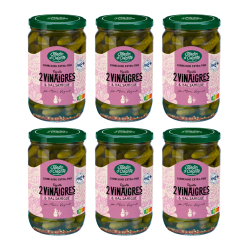 Pack x 6 - Cornichons Extra Fins 2 Vinaigres et Balsamique 72cl