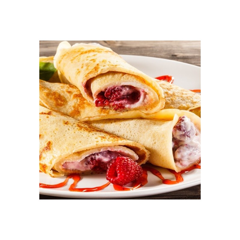 Crêpes framboises et mascarpone