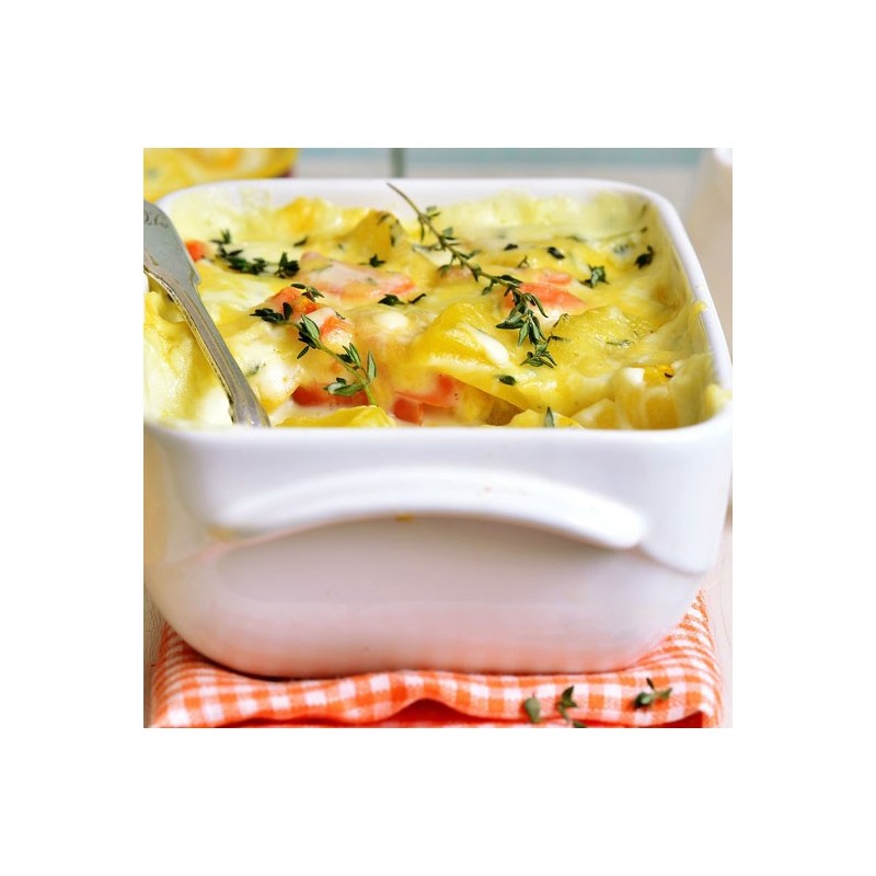 Gratin de carottes et oignons au lait de coco