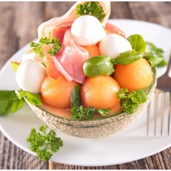 Salade melon féta jambon