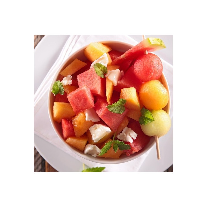 Salade melon pastèque balsamique