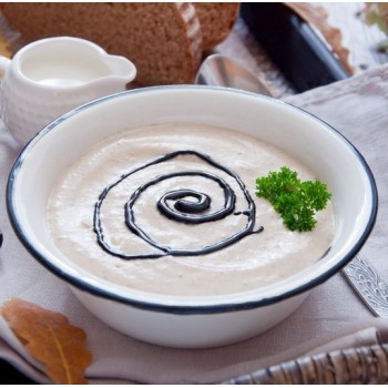 Velouté de topinambours et crème balsamique