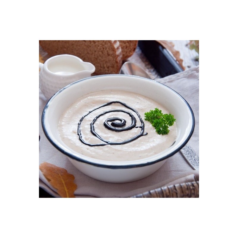 Velouté de topinambours et crème balsamique