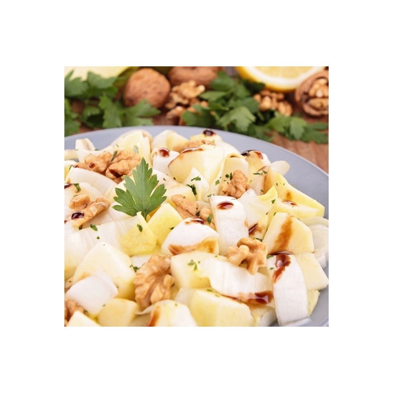 Salade endive pomme noix