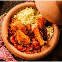 Tajine de poulet à la rhubarbe