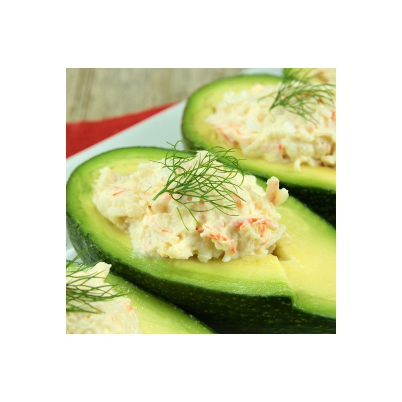 Avocat au crabe et litchi