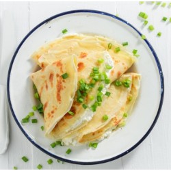 Crêpes farcies au fromage frais et ciboulette