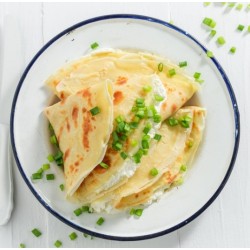 Crêpes farcies au fromage frais et ciboulette