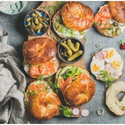 Bagels fraîcheur au cresson et saumon fumé