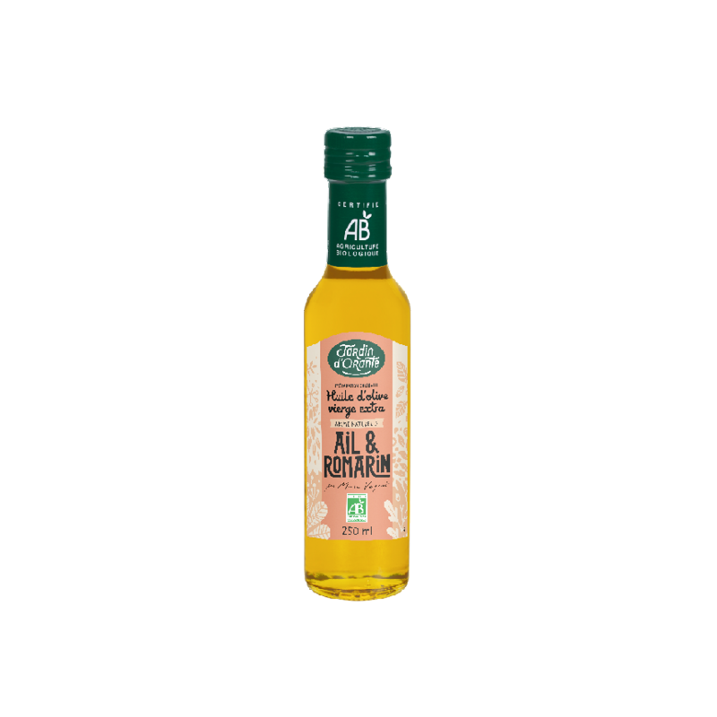 Huile d'olive Bio vierge extra saveur Ail & Romarin Huile d'olive Bio vierge extra saveur Ail & Romarin