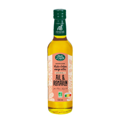 Huile d'olive Bio vierge extra saveur Ail et Romarin Jardin d'Orante