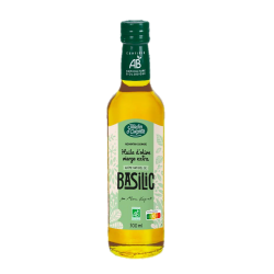 Huile d'olive Bio vierge extra saveur Basilic Jardin d'Orante