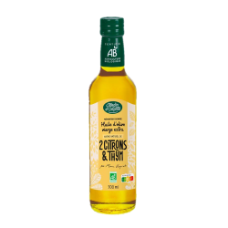 Huile d'olive Bio vierge extra saveur Thym et 2 Citrons Jardin d'Orante