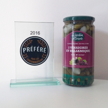 Nos Cornichons 2 Vinaigres et Balsamique remportent le Prix Préféré par les Cons