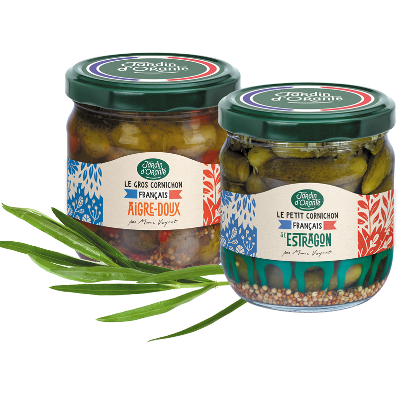 Jardin d'Orante Cornichon, huile d'olive, sauce salade sans huile
